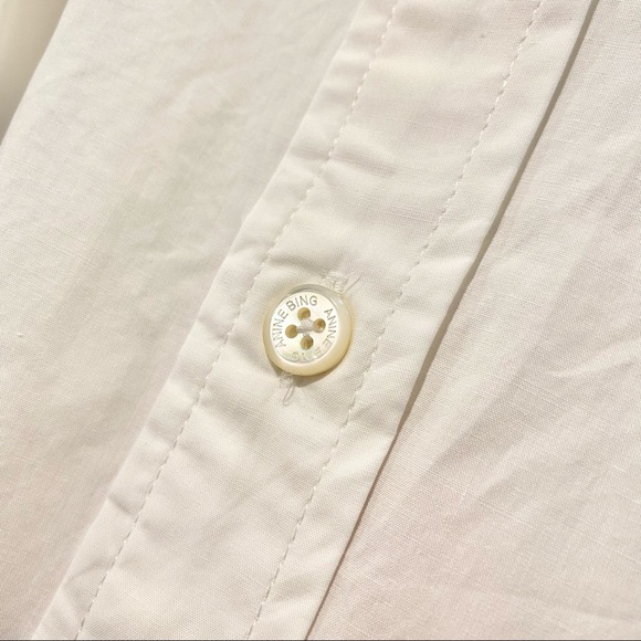 NWT Anine Bing Eden Shirt White XXS/TTP - Picture 12 of 17